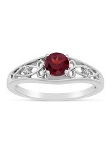 outstanding white gold garnet gemstone birthstone baby ring